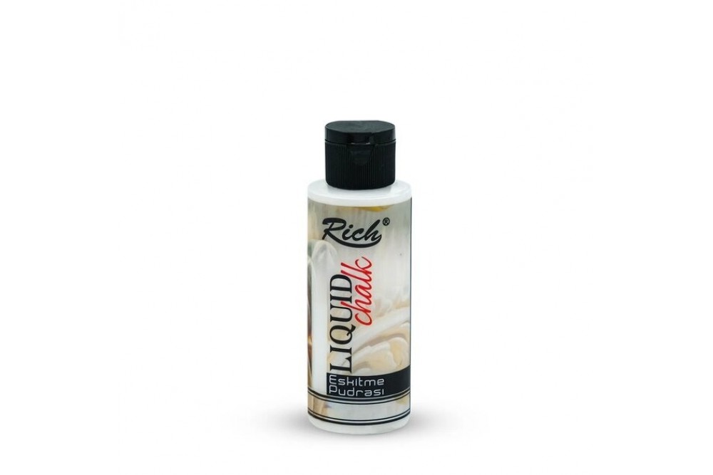 Rich Liquid Chalk Eskitme Pudrası 120 cc Beyaz / White 650 Rich Liquid Chalk Eskitme Pudrası 120 cc Beyaz / White 650
