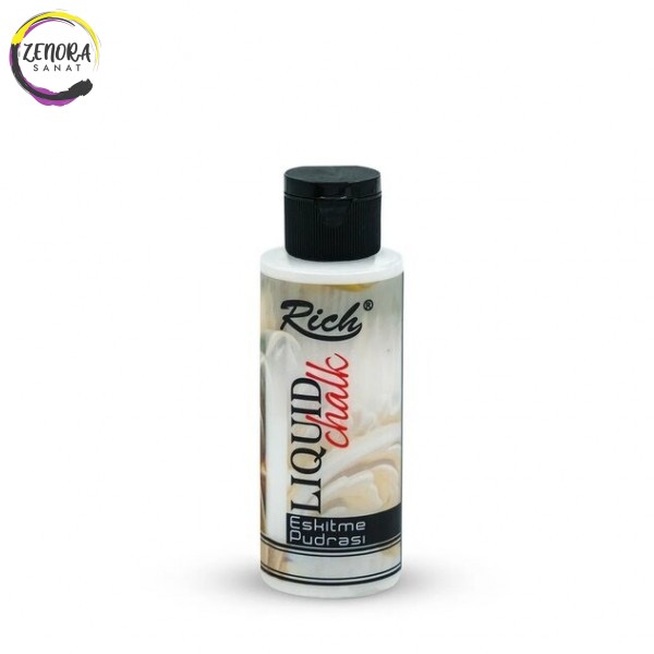 Rich Liquid Chalk Eskitme Pudrası 120 cc Beyaz / White 650 Rich Liquid Chalk Eskitme Pudrası 120 cc Beyaz / White 650