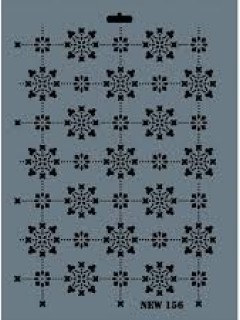 Stencil Mini Çiçek Desen New156 25*35