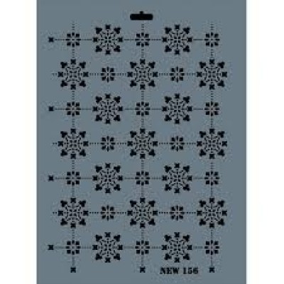 Stencil Mini Çiçek Desen New156 25*35