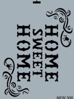 Stencil Home Yazısı New300 25*35