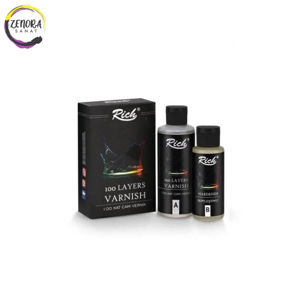 Rich 100 Layers Varnish 120 + 60 cc 100 Kat Cam Vernik Rich 100 Layers Varnish 120 + 60 cc 100 Kat Cam Vernik
