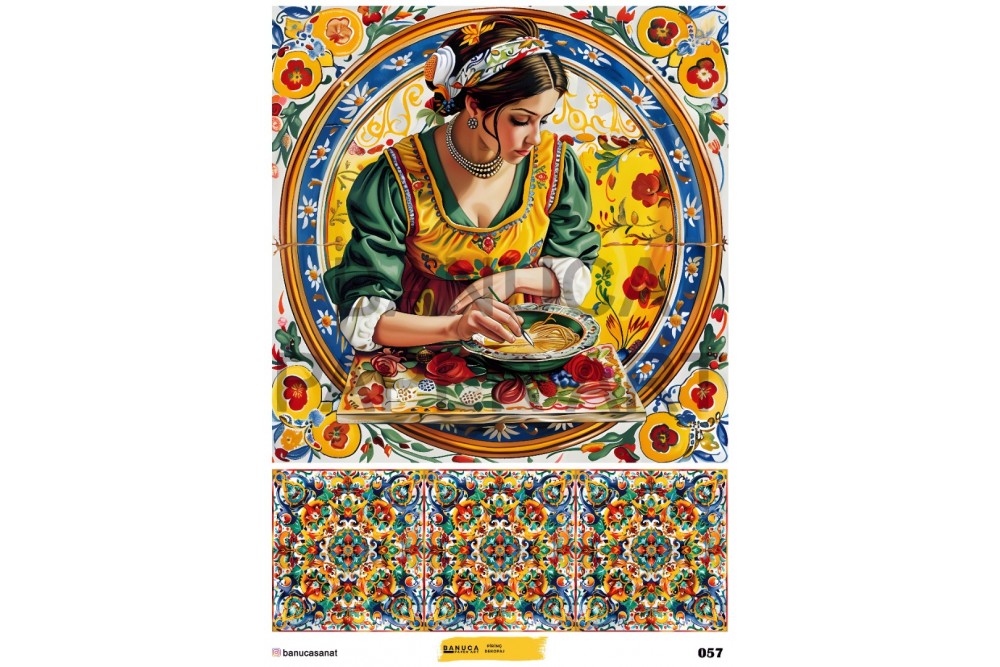 Banuca Pirinç Dekopaj Kağıdı Kadın 42*30 057