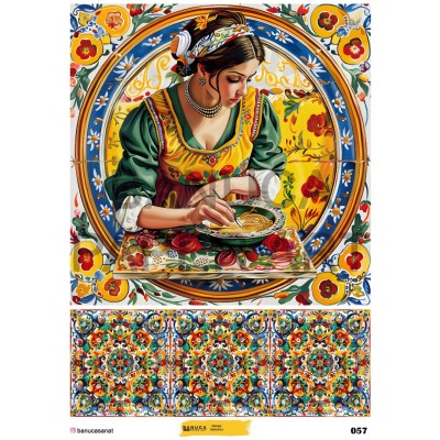 Banuca Pirinç Dekopaj Kağıdı Kadın 42*30 057