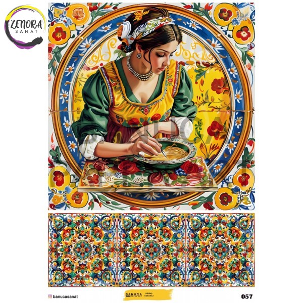 Banuca Pirinç Dekopaj Kağıdı Kadın 42*30 057 Banuca Pirinç Dekopaj Kağıdı Kadın 42*30 057