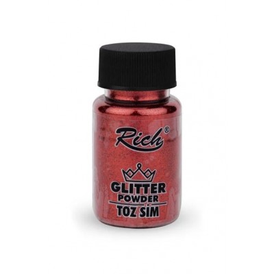 Rich Glitter Powder 50 cc Toz Sim Kırmızı /Red 04599