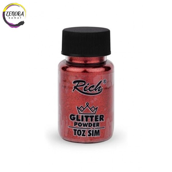 Rich Glitter Powder 50 cc Toz Sim Kırmızı /Red 04599 Rich Glitter Powder 50 cc Toz Sim Kırmızı /Red 04599