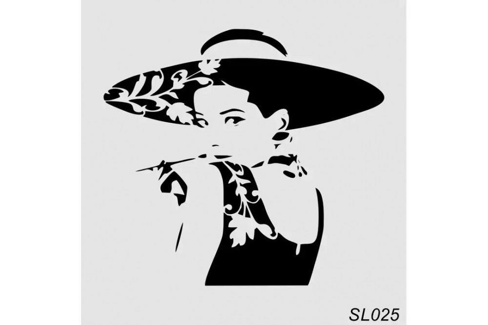 Stencil Kadın Desen Sl025 30*30