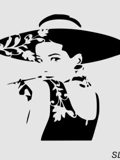 Stencil Kadın Desen Sl025 30*30