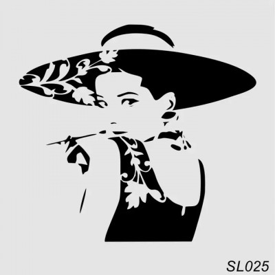 Stencil Kadın Desen Sl025 30*30