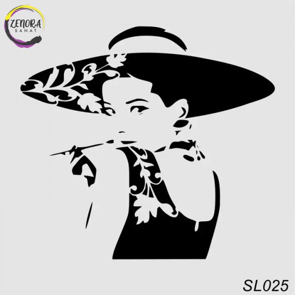 Stencil Kadın Desen Sl025 30*30