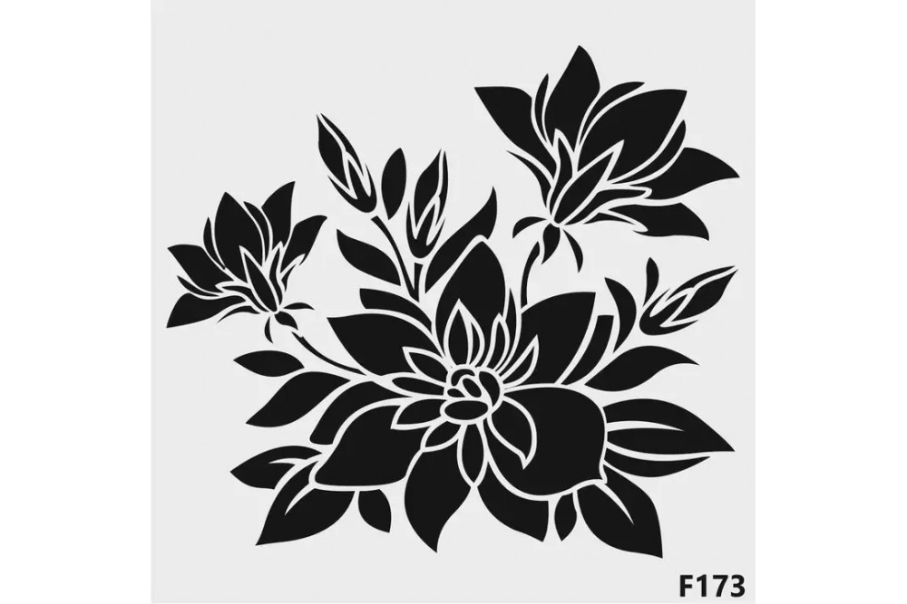 Stencil Çiçek Desen F173 30*30