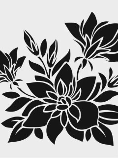 Stencil Çiçek Desen F173 30*30