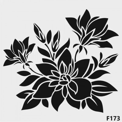 Stencil Çiçek Desen F173 30*30