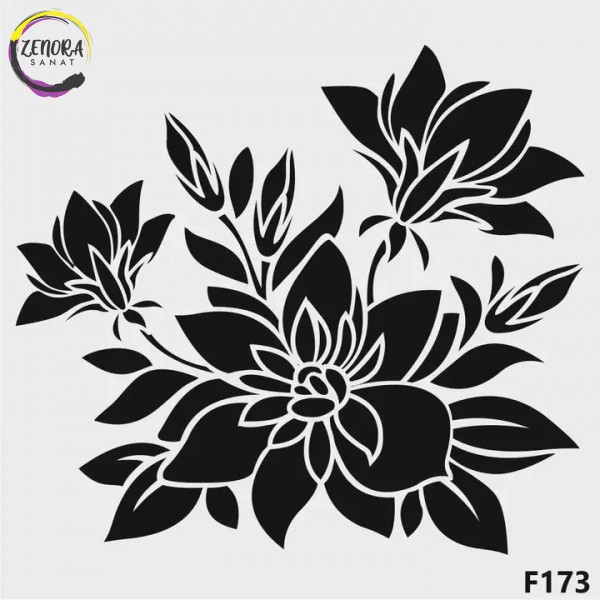 Stencil Çiçek Desen F173 30*30