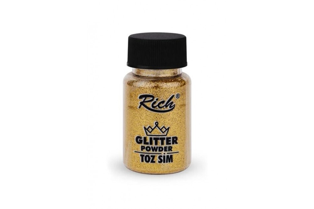Rich Glitter Powder 50 cc Toz Sim Altın / Gold 01932 Rich Glitter Powder 50 cc Toz Sim Altın / Gold 01932