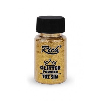 Rich Glitter Powder 50 cc Toz Sim Altın / Gold 01932