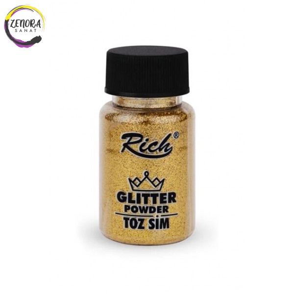 Rich Glitter Powder 50 cc Toz Sim Altın / Gold 01932 Rich Glitter Powder 50 cc Toz Sim Altın / Gold 01932