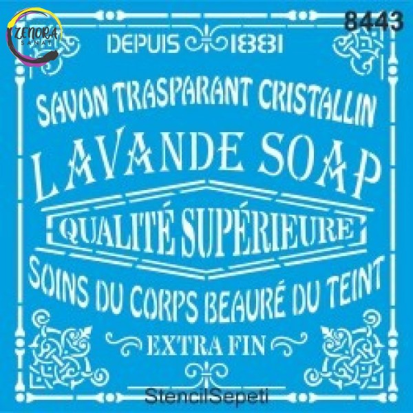 Stencil Lavanta Sabunu Desen 8443 40*40 Stencil Lavanta Sabunu Desen 8443 40*40