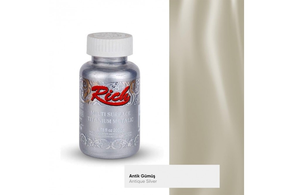 Rich Multi Surface Titanyum Metalik 90 cc Antik Gümüş / Antique Silver 2504