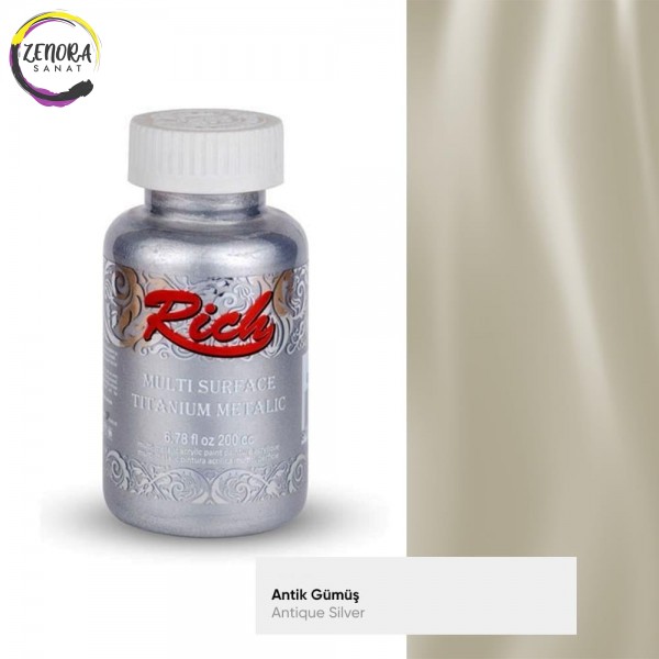 Rich Multi Surface Titanyum Metalik 90 cc Antik Gümüş / Antique Silver 2504 Rich Multi Surface Titanyum Metalik 90 cc Antik Gümüş / Antique Silver 2504