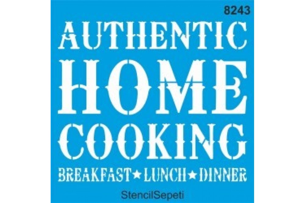 Stencil Otantik Ev Yemeği Desen 8243 40*40