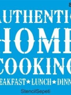 Stencil Otantik Ev Yemeği Desen 8243 40*40