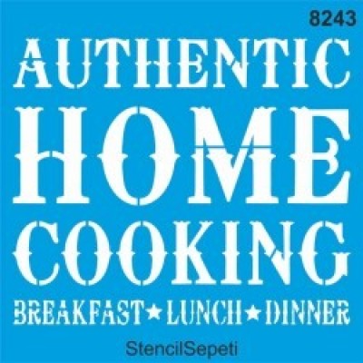 Stencil Otantik Ev Yemeği Desen 8243 40*40
