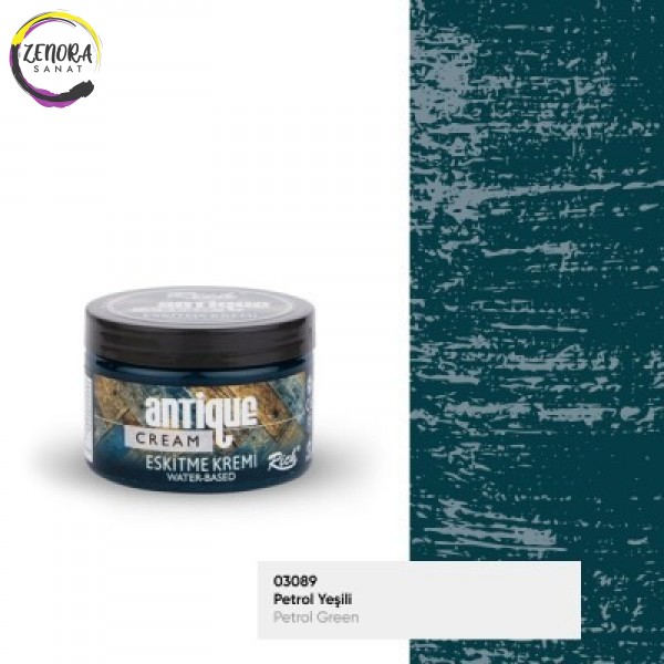 Rich Antique Cream Eskitme Kremi 150 cc Petrol Yeşili / Petrol Green 4505 Rich Antique Cream Eskitme Kremi 150 cc Petrol Yeşili / Petrol Green 4505
