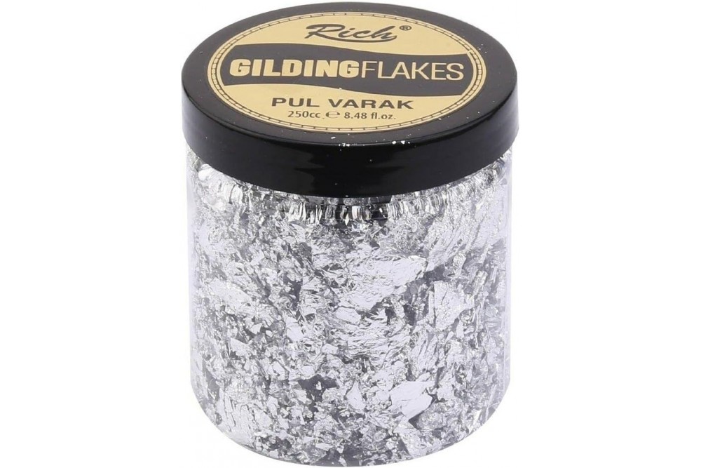 Rich Gilding Flakes 250 cc Pul Varak Gümüş 0171