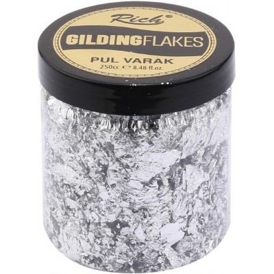 Rich Gilding Flakes 250 cc Pul Varak Gümüş 0171