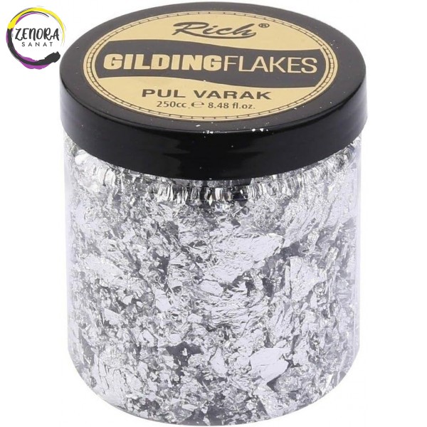 Rich Gilding Flakes 250 cc Pul Varak Gümüş 0171