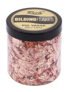 Rich Gilding Flakes 250 cc Pul Varak Rose Gold 0173 Rich Gilding Flakes 250 cc Pul Varak Rose Gold 0173