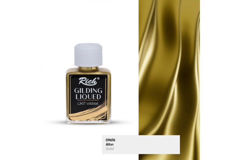 Rich Gilding Liqued 75cc Likit Varak Altın / Gold 09676 Rich Gilding Liqued 75cc Likit Varak Altın / Gold 09676