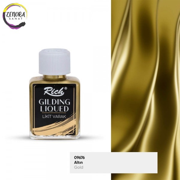 Rich Gilding Liqued 75cc Likit Varak Altın / Gold 09676 Rich Gilding Liqued 75cc Likit Varak Altın / Gold 09676
