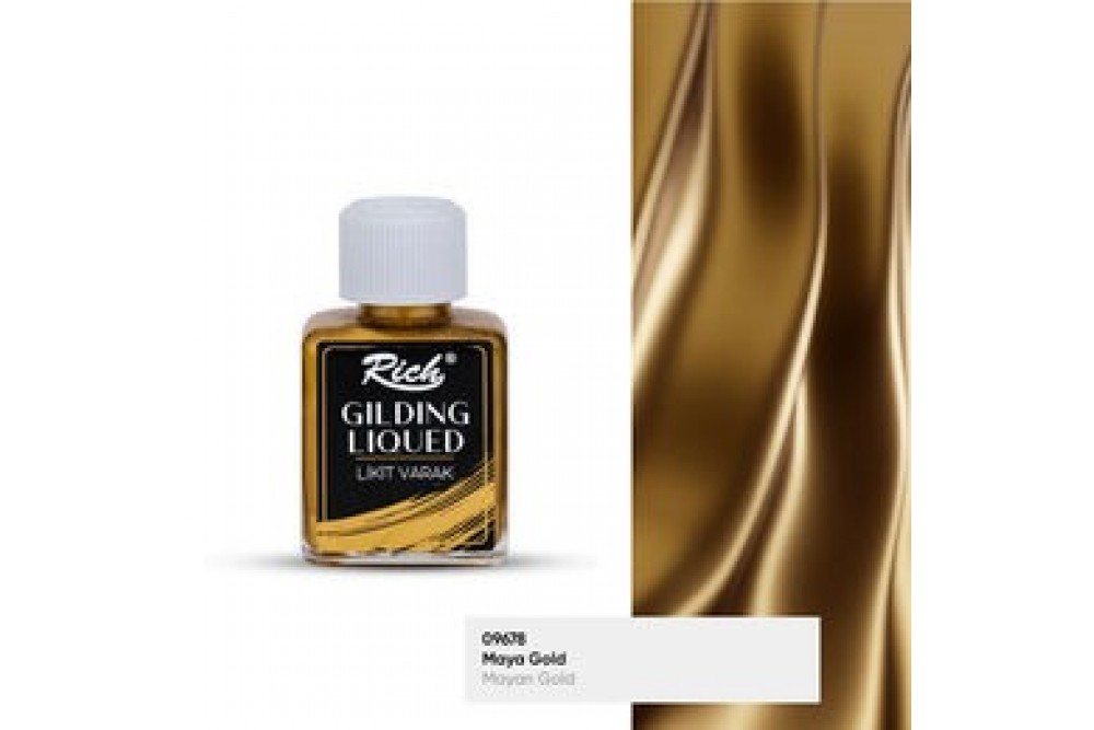 Rich Gilding Liqued 75cc Likit Varak Maya Gold / Mayan Gold 09678 Rich Gilding Liqued 75cc Likit Varak Maya Gold / Mayan Gold 09678