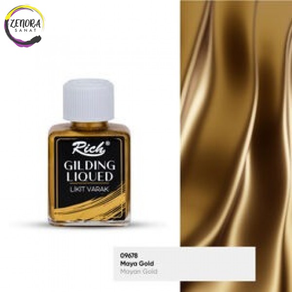 Rich Gilding Liqued 75cc Likit Varak Maya Gold / Mayan Gold 09678 Rich Gilding Liqued 75cc Likit Varak Maya Gold / Mayan Gold 09678