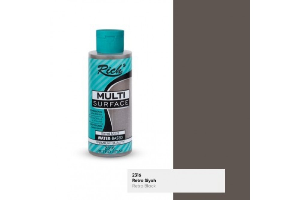 Rich Multi Surface 500 cc Retro Siyah / Retro Black 2316