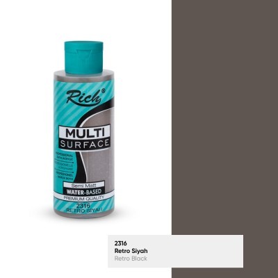Rich Multi Surface 500 cc Retro Siyah / Retro Black 2316 Rich Multi Surface 500 cc Retro Siyah / Retro Black 2316