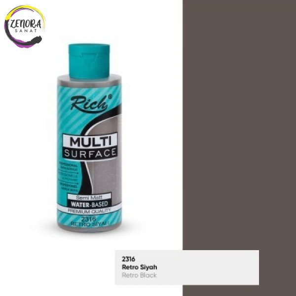 Rich Multi Surface 500 cc Retro Siyah / Retro Black 2316 Rich Multi Surface 500 cc Retro Siyah / Retro Black 2316