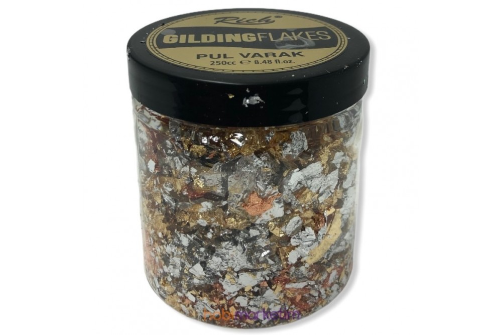 Rich Gilding Flakes 250 cc Pul Varak Mix 0172 Rich Gilding Flakes 250 cc Pul Varak Mix 0172