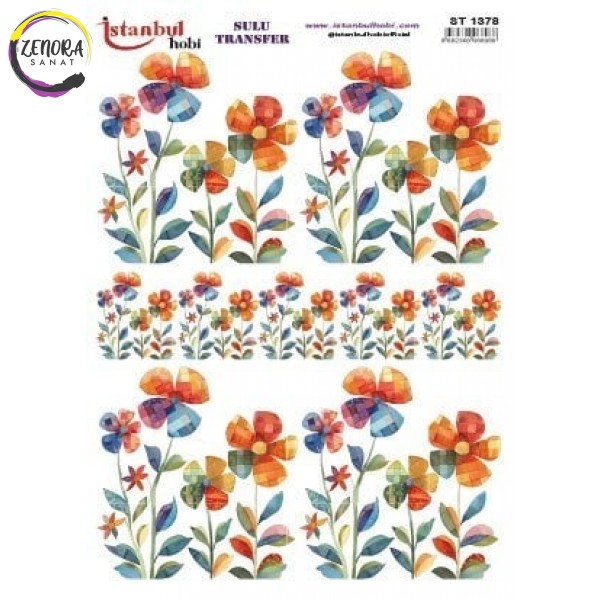 Sulu Transfer Çiçek 25*35 ST 1378 Sulu Transfer Çiçek 25*35 ST 1378