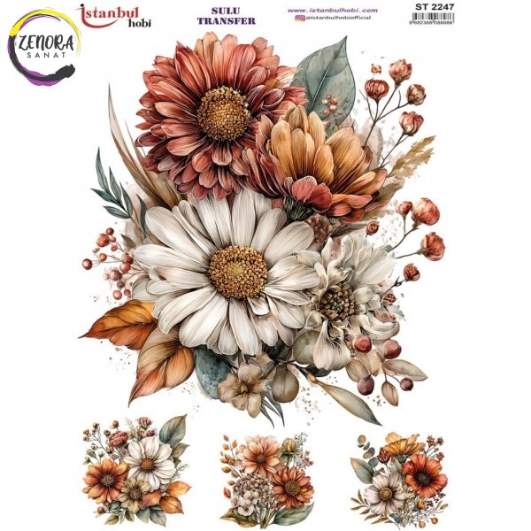 Sulu Transfer Çiçek 25*35 ST 2247 Sulu Transfer Çiçek 25*35 ST 2247