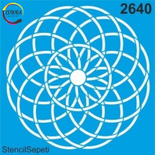 Stencil Torus Çiçeği Deseni 2640 30*30