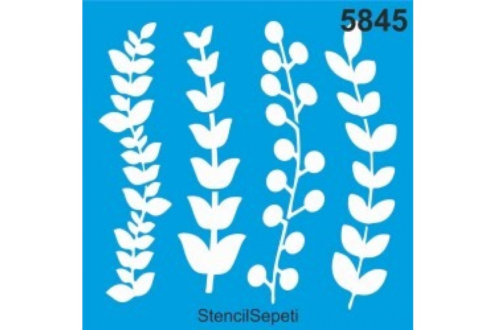 Stencil Yaprak Desen 5845 40*40