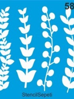Stencil Yaprak Desen 5845 40*40