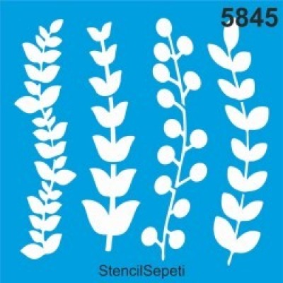 Stencil Yaprak Desen 5845 40*40